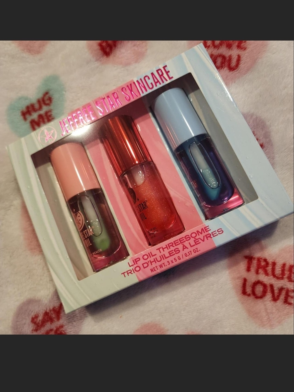 JEFFREE STAR Skincare Lip Oil Trio - Holiday Vault With CANDY APPLE EXCLUSIVE